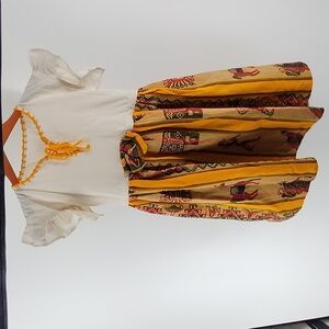 Girls XL Peruvian-style textile patterns Dress